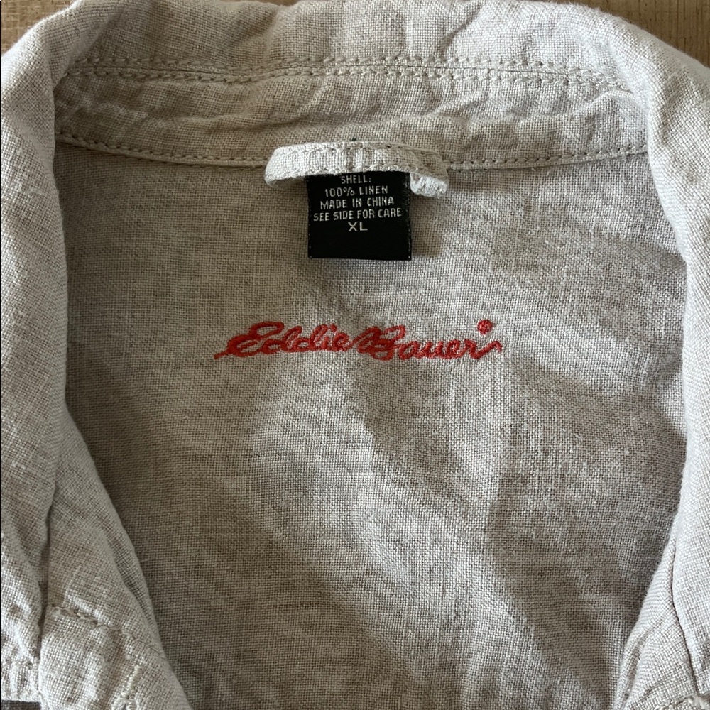 Eddie Bauer Women's Light Beige Linen Jacket - Picture 2 of 4